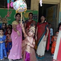 Janmashtami celebration by JR KG stuents